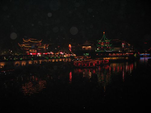 夫子廟秦淮河夜景圖片