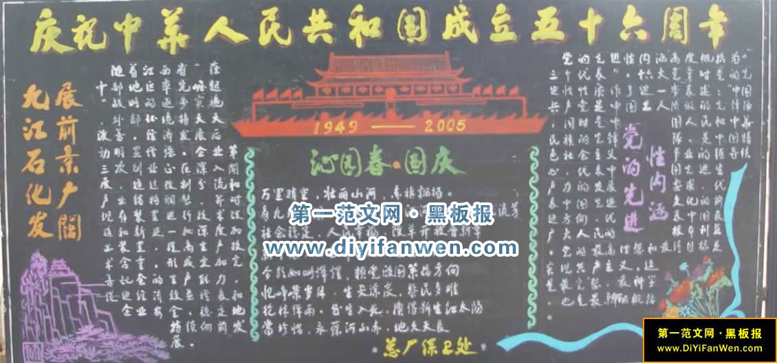 迎國慶黑板報圖片欣賞（二）