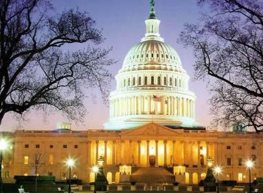 美國白宮夜景圖片