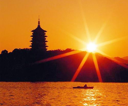 西湖雷峰夕照（舊十景）圖片