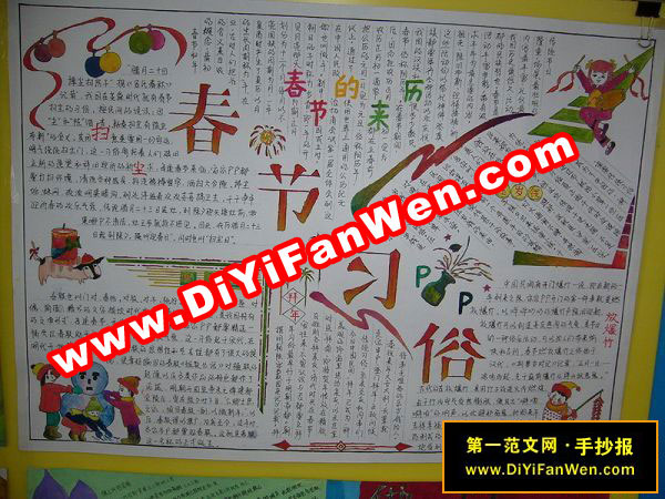 春節手抄報圖片