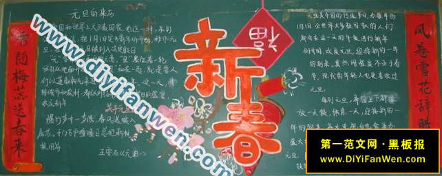 新春班級黑板報