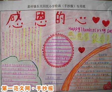 感恩節手抄報：感恩節火雞的那些事兒