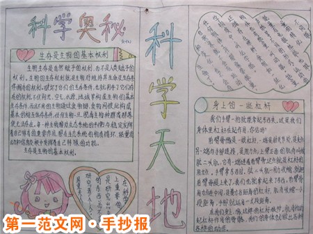 小學生手抄報：科學小知識