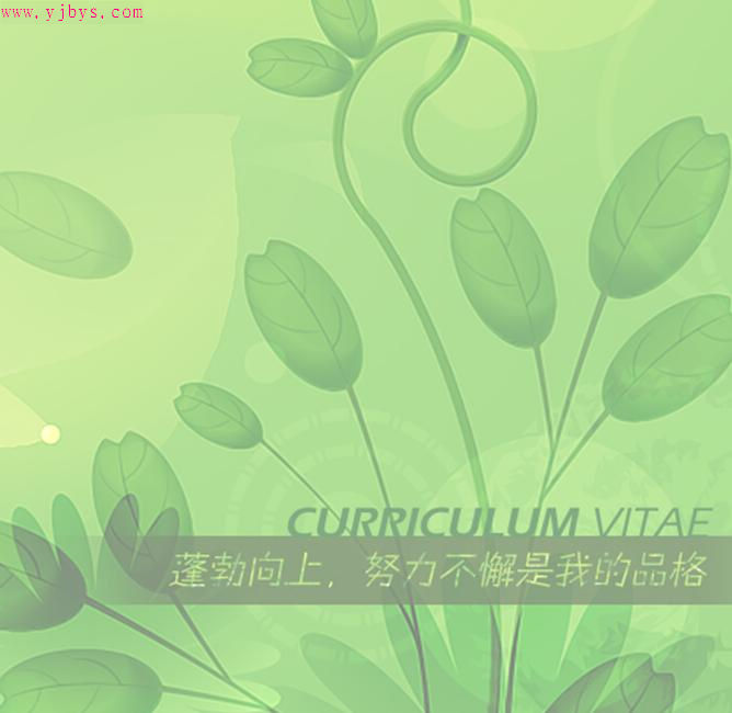 蓬勃簡歷封面