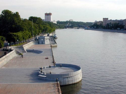 莫斯科河美麗風光圖片