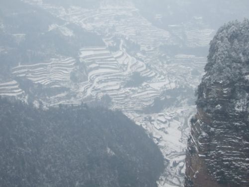 張家界雪景圖片