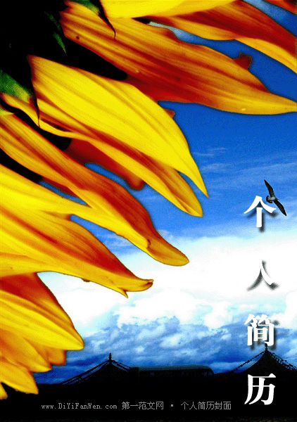 精美彩色簡歷封面