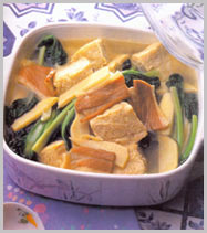 塌菇菜燒豆腐