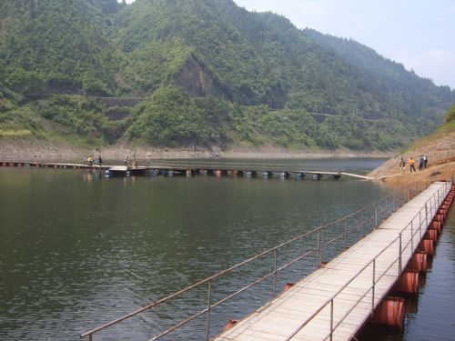 黃山豐樂湖水上人家圖片