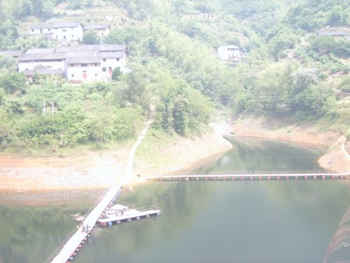 黃山豐樂湖水上人家圖片