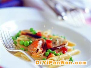 淡菜青豆斜管面