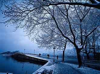 西湖斷橋殘雪圖片