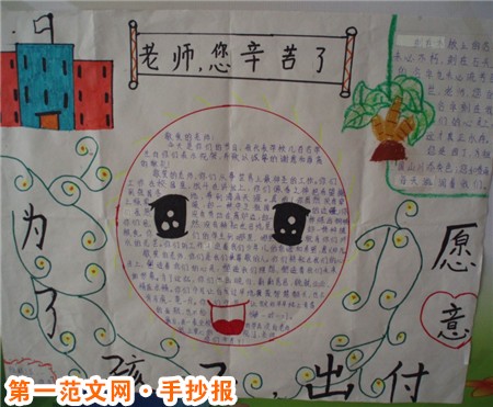 教師節手抄報內容：祝願老師身體健康