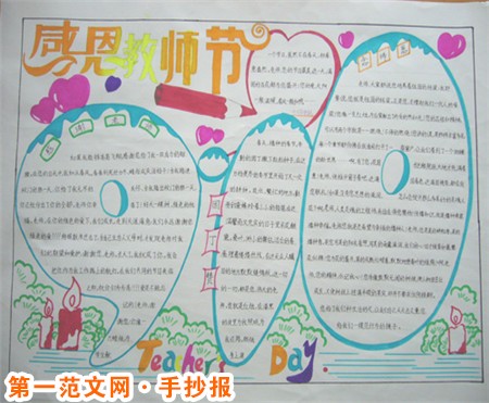 教師節手抄報版面設計圖：祝我親愛的老師