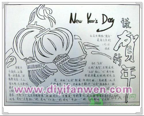 關於羊年春節的手抄報