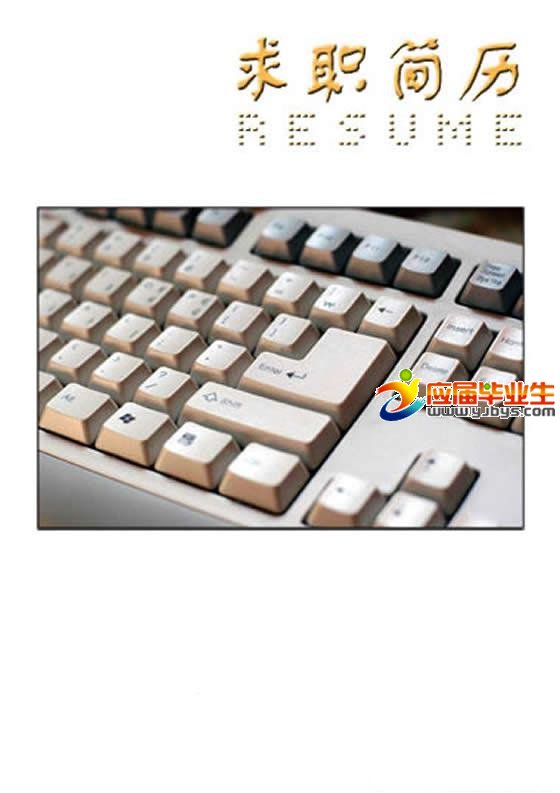 IT界黑白簡歷封面