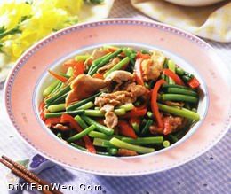 生炒蒜苔肉