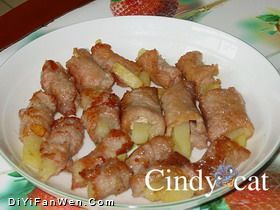 香煎土豆肉卷