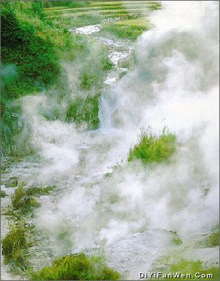 騰衝火山熱海圖片