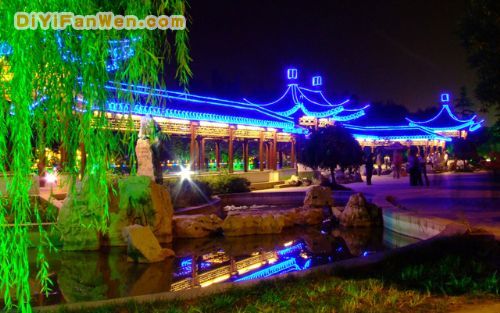 揚州古運河夜景圖片