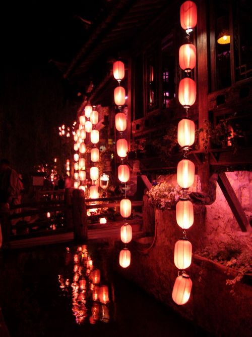 麗江夜景圖片