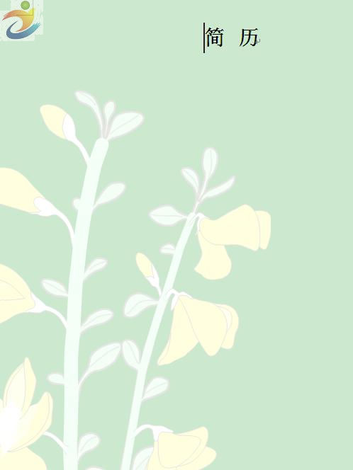 清淡簡歷封面