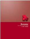 紅色簡歷封面模板