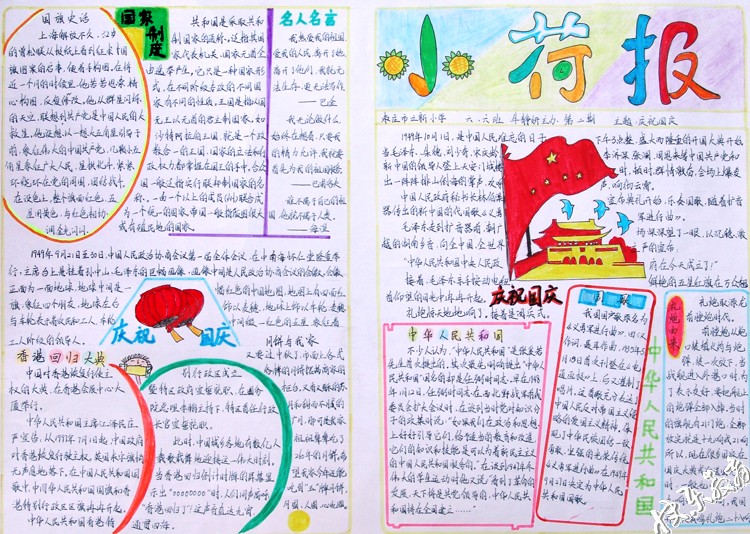 慶祝國慶手抄報