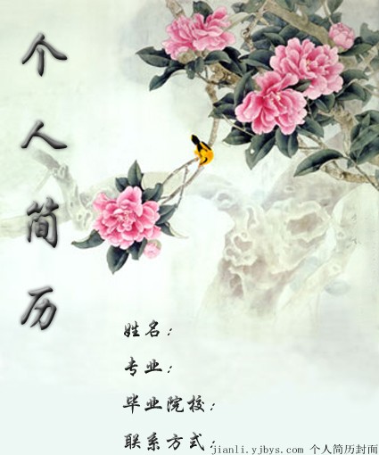 文秘專業個人簡歷封面