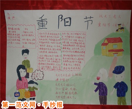 重陽節手抄報：酒入腸化思鄉