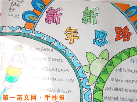 迎新年手抄報：風風火火