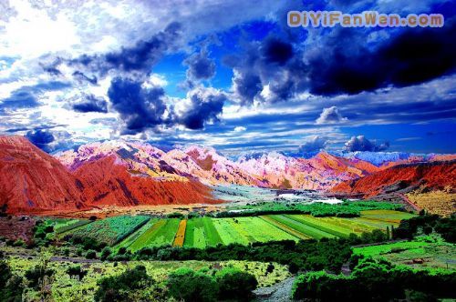 清水河沿途風光圖片