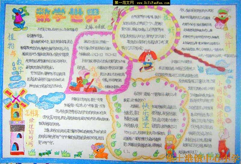 快樂數學手抄報