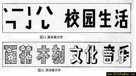 黑板報美術字