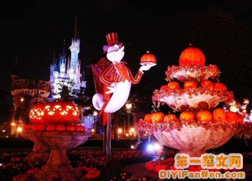 迪士尼夜景圖片