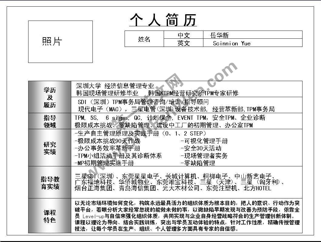 簡單實用白色個人簡歷PPT模板