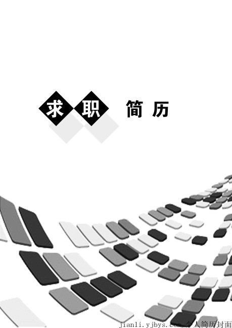 經典黑白色個人求職簡歷