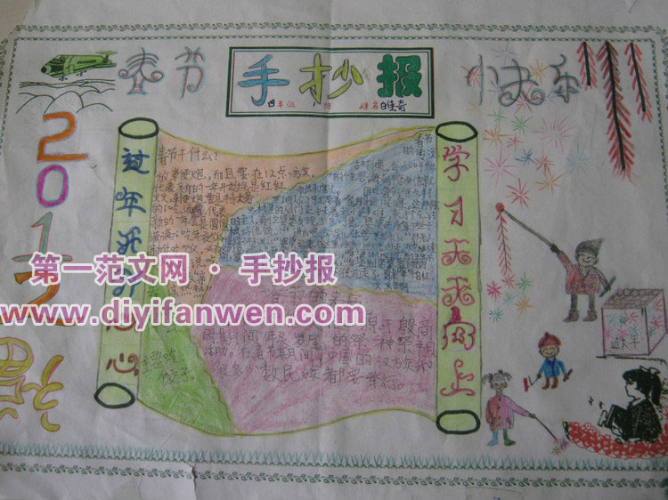 2015春節手抄報版面設計圖