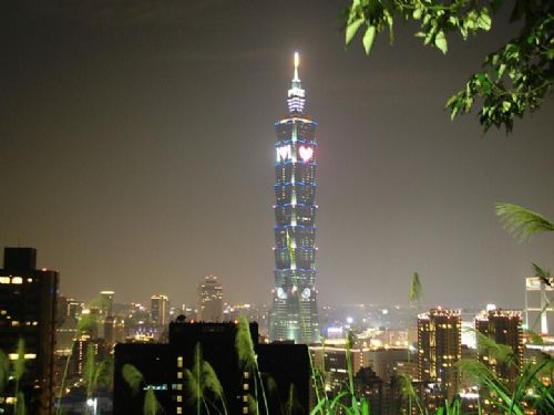 從四獸山鳥瞰台北圖片