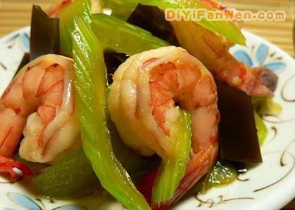 涼拌芹菜海帶蝦仁
