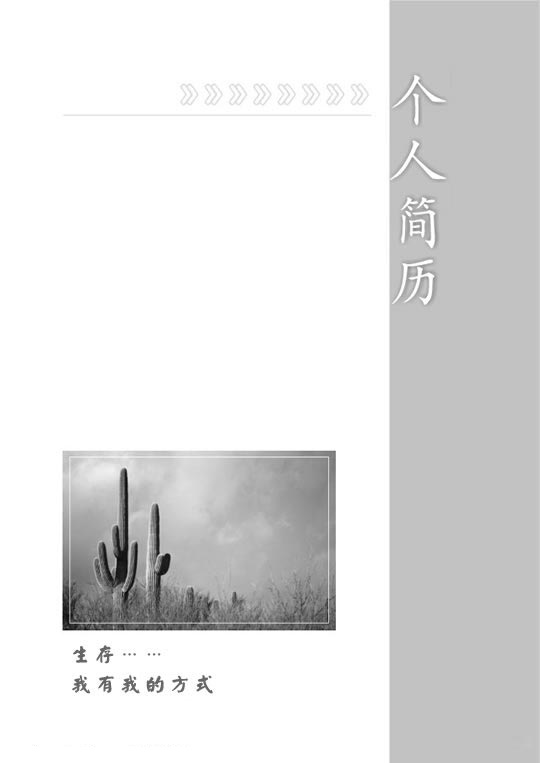 外貿專員黑白簡歷封面