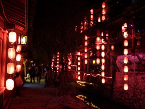 麗江夜景圖片