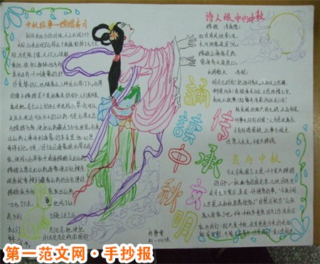 語文手抄報：詩中月