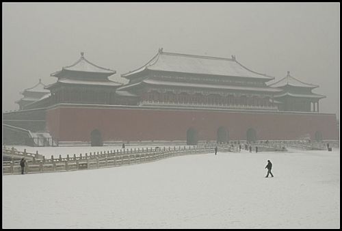 白雪飄飄的北京圖片