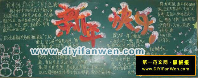 2013新年快樂黑板報