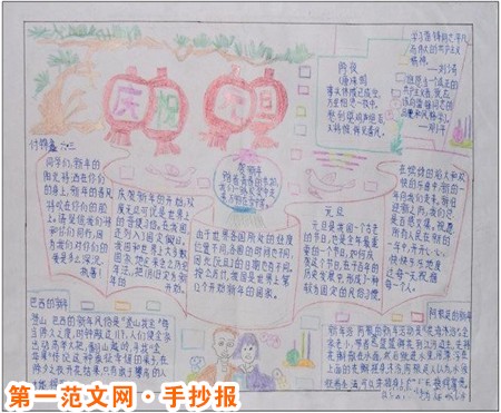 迎新年手抄報：鐘聲即將敲響