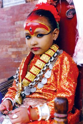 尼泊爾活女神圖片
