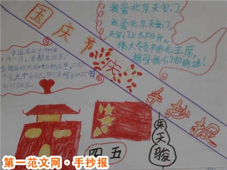 國慶節手抄報：偉大祖國