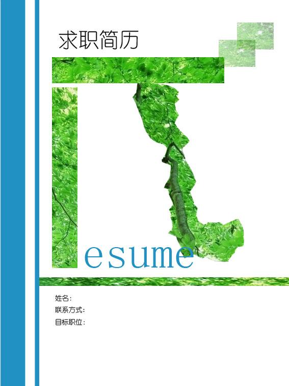 銷售顧問個人簡歷封面